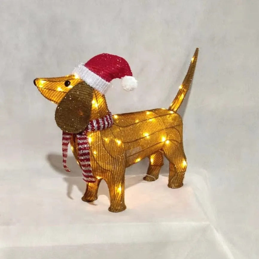 Dachshund Christmas Lights 70Lx22Wx45H (cm)/27.5"x8.5"x18" The Doxie World