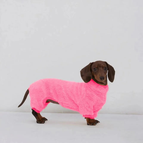 Dachshund Fleece Onesie Pink / XS The Doxie World