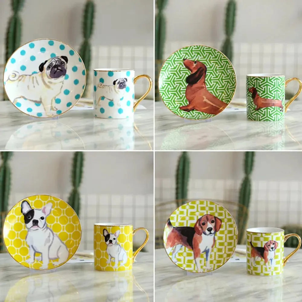 Porcelain Dachshund Cup and Plate The Doxie World