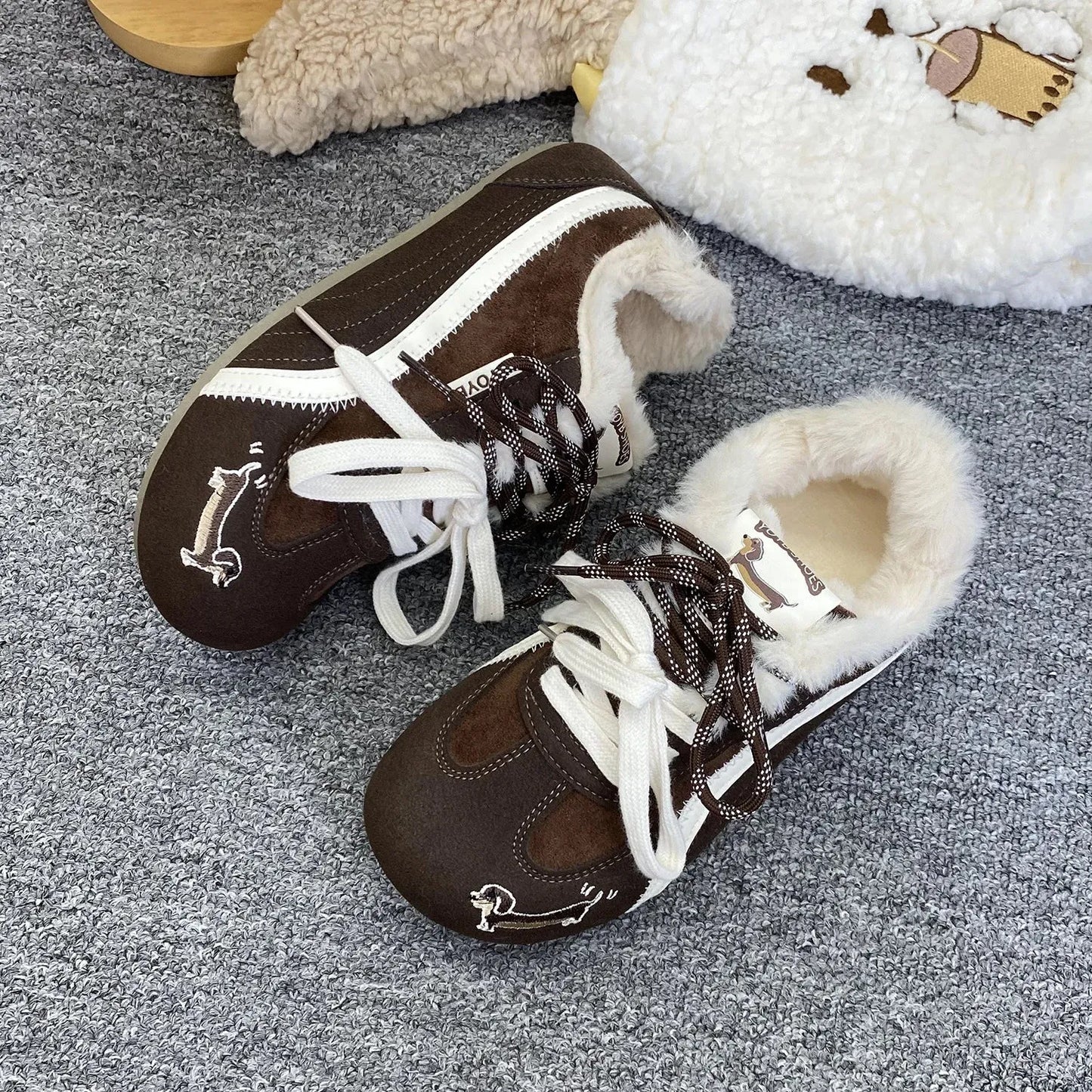 Dachshund Plush Sneakers