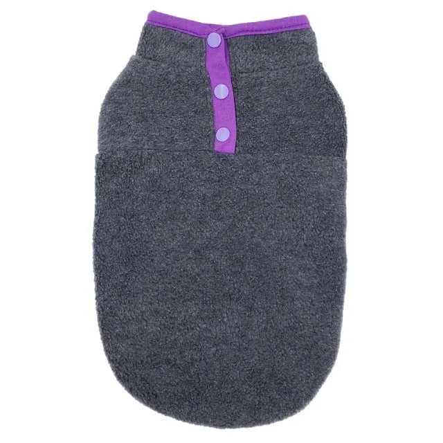 2-Color Fleece Dachshund Sweater Gray / XS The Doxie World