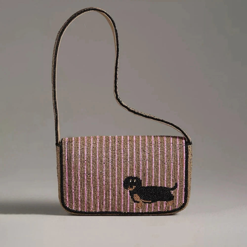 Beaded Dachshund Bag