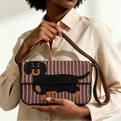 Beaded Dachshund Bag