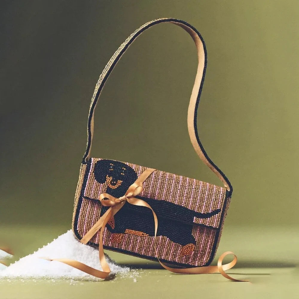 Beaded Dachshund Bag