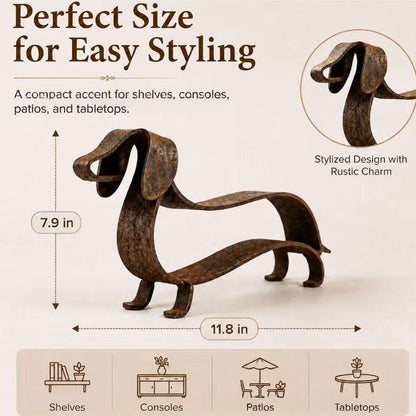 Rustic Dachshund Sculpture