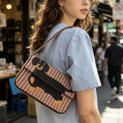 Beaded Dachshund Bag