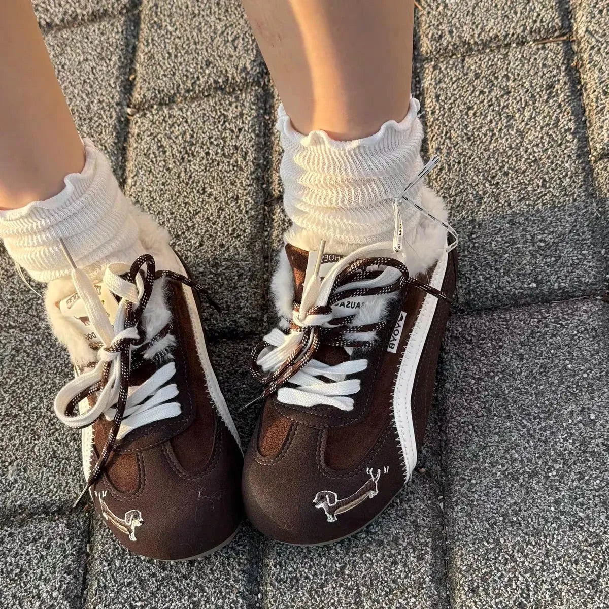 Dachshund Plush Sneakers