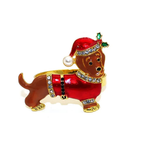 6-pc Set Dachshund Napkin Rings Dachshund The Doxie World
