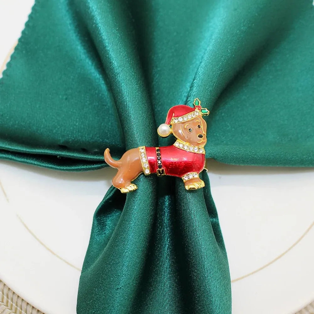 6-pc Set Dachshund Napkin Rings The Doxie World