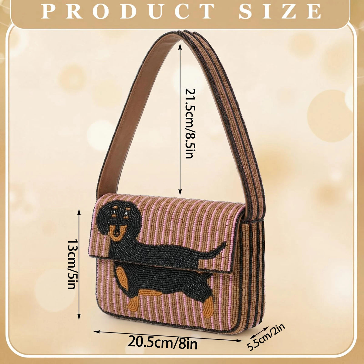Beaded Dachshund Bag