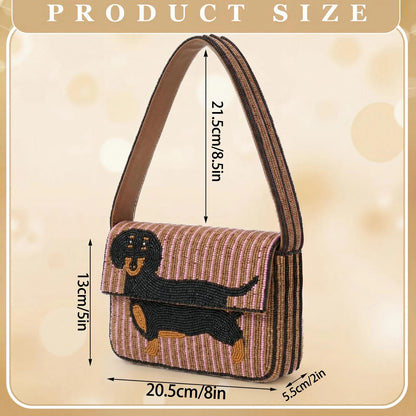Beaded Dachshund Bag