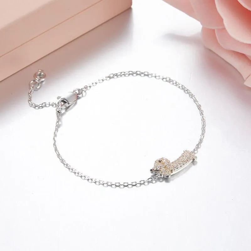 925 Sterling Silver Dachshund Bracelet The Doxie World