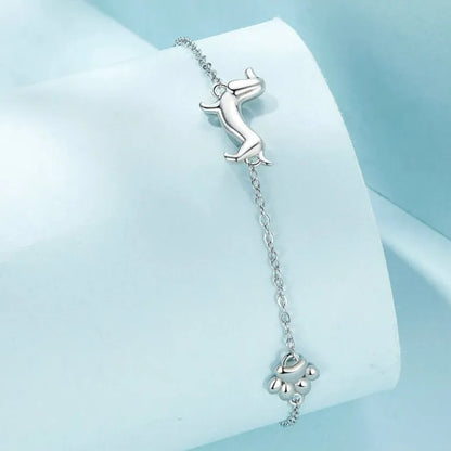 925 Sterling Silver Dachshund Charm Bracelet The Doxie World