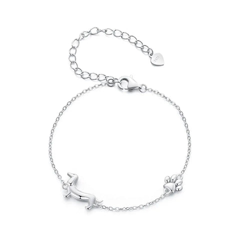 925 Sterling Silver Dachshund Charm Bracelet The Doxie World