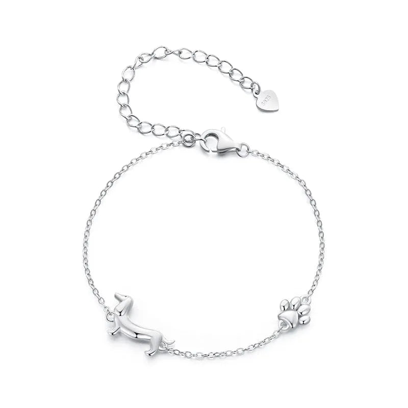 925 Sterling Silver Dachshund Charm Bracelet The Doxie World