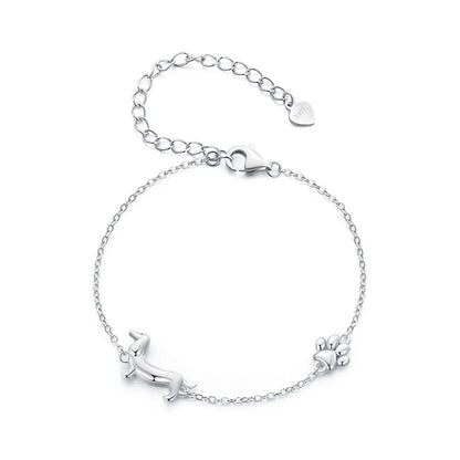 925 Sterling Silver Dachshund Charm Bracelet The Doxie World