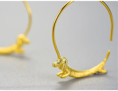 925 Sterling Silver Dachshund Earrings The Doxie World