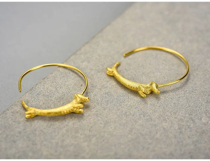 925 Sterling Silver Dachshund Earrings The Doxie World