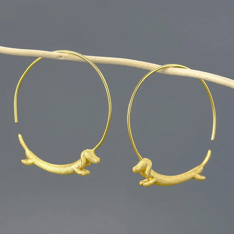 925 Sterling Silver Dachshund Earrings The Doxie World