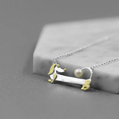 925 Sterling Silver Dachshund Necklace The Doxie World