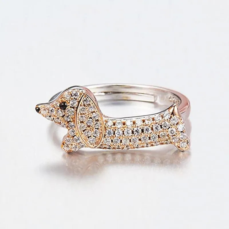 925 Sterling Silver Dachshund Ring The Doxie World