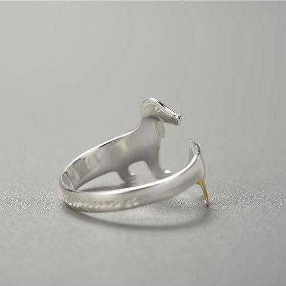 925 Sterling Silver Dachshund Wrap Ring The Doxie World