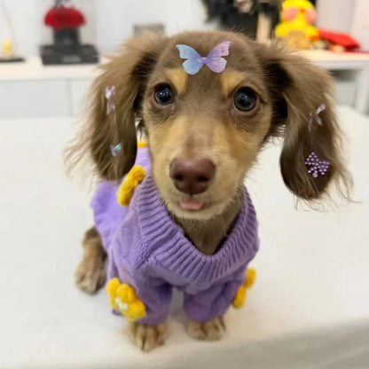 Wiener Dog Purple Sweater