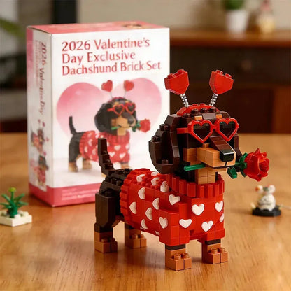 Romantic Dachshund Building Blocks