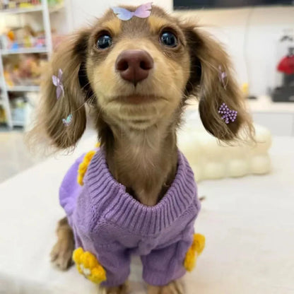 Wiener Dog Purple Sweater