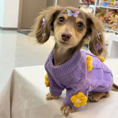 Wiener Dog Purple Sweater