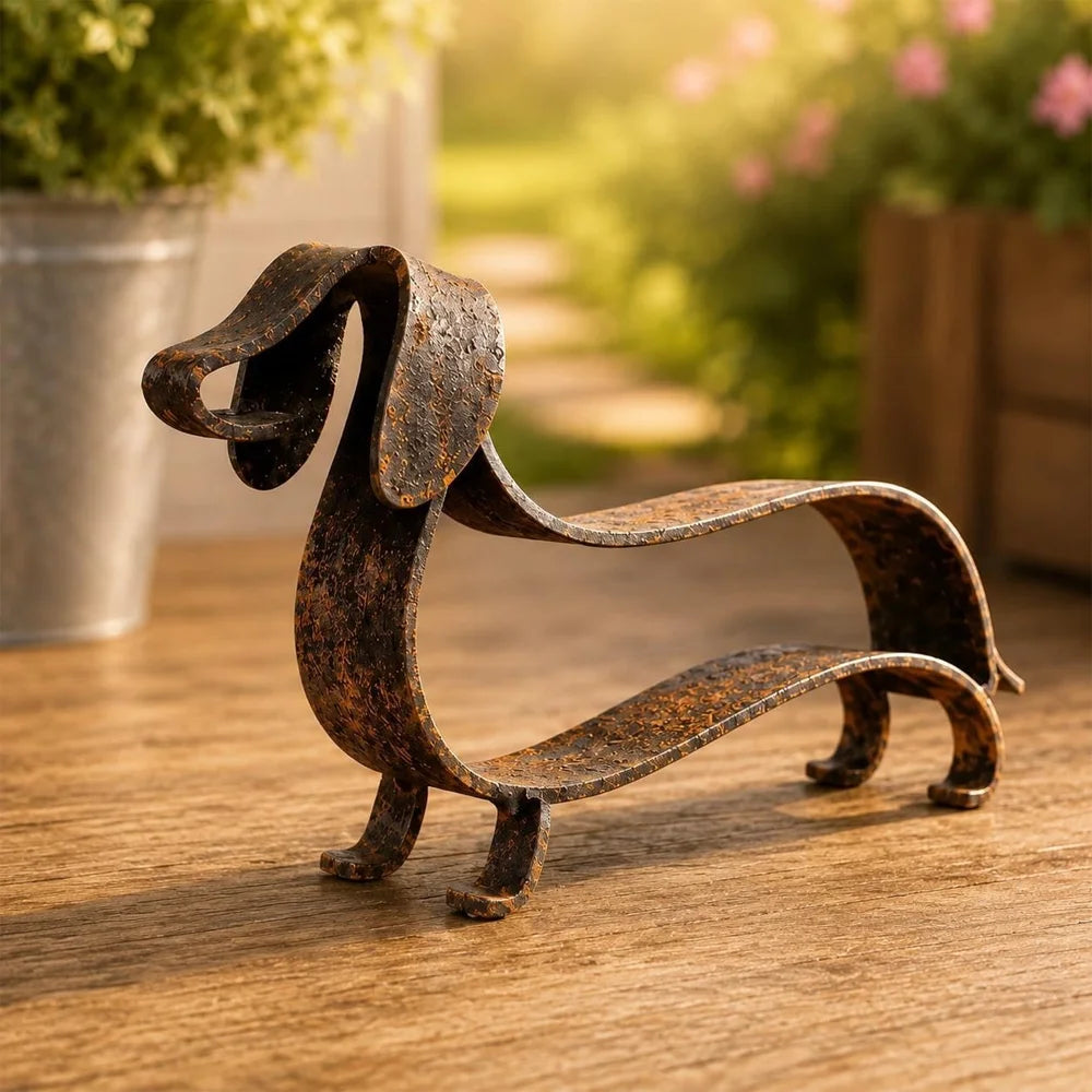 Rustic Dachshund Sculpture