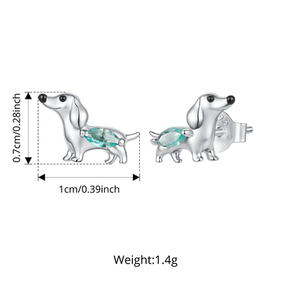 Silver Doxie Ring and Earrings