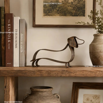 Rustic Dachshund Sculpture