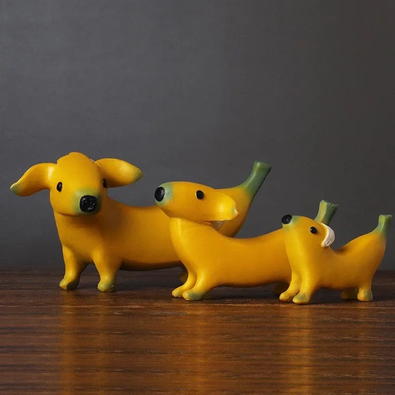 Banana Dachshund Figurines The Doxie World