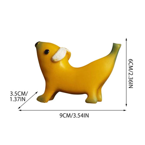 Banana Dachshund Figurines S - 9x6cm/3.5"x2.36" The Doxie World