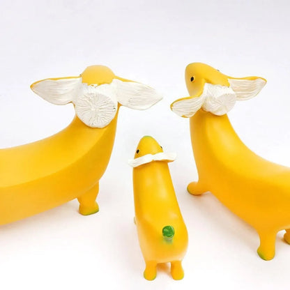 Banana Dachshund Figurines The Doxie World