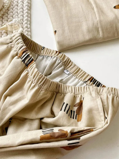 Beige Dachshund Pajama Set The Doxie World
