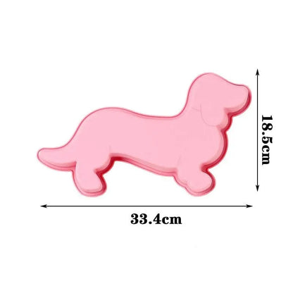 Big Dachshund Mold Pink / 13"x7.2""x2"/33x18.5x5cm The Doxie World