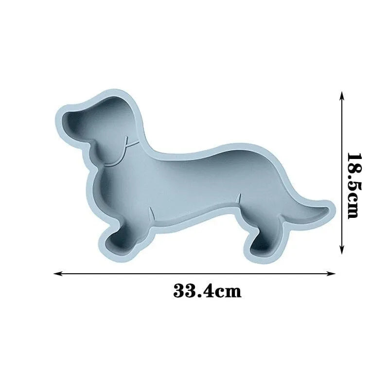 Big Dachshund Mold Blue / 13"x7.2""x2"/33x18.5x5cm The Doxie World