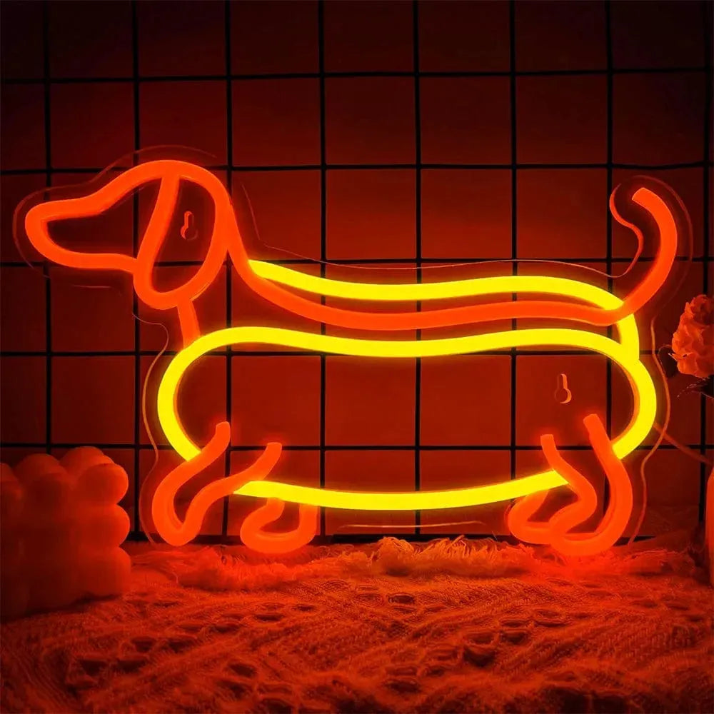 Christmas Dachshund Neon Sign Hot Dog The Doxie World