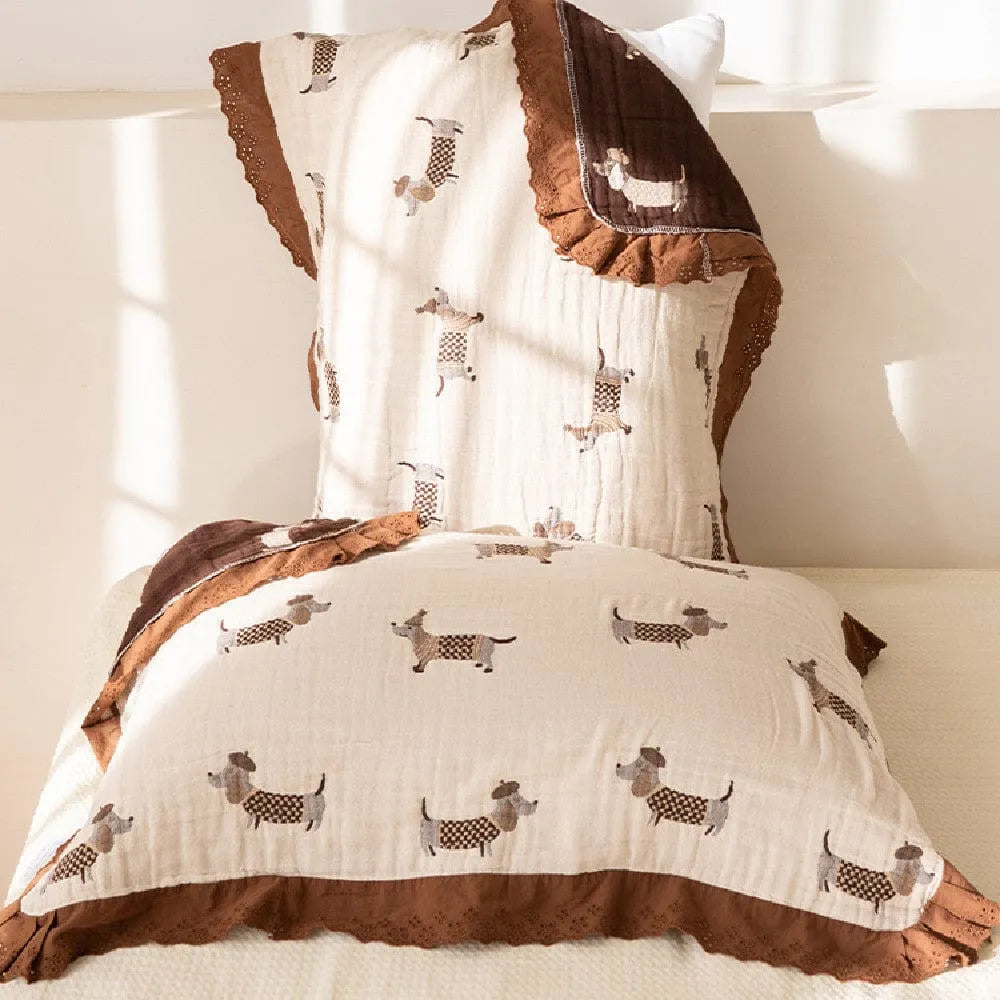 Cotton Dachshund Pillowcase e-joyer