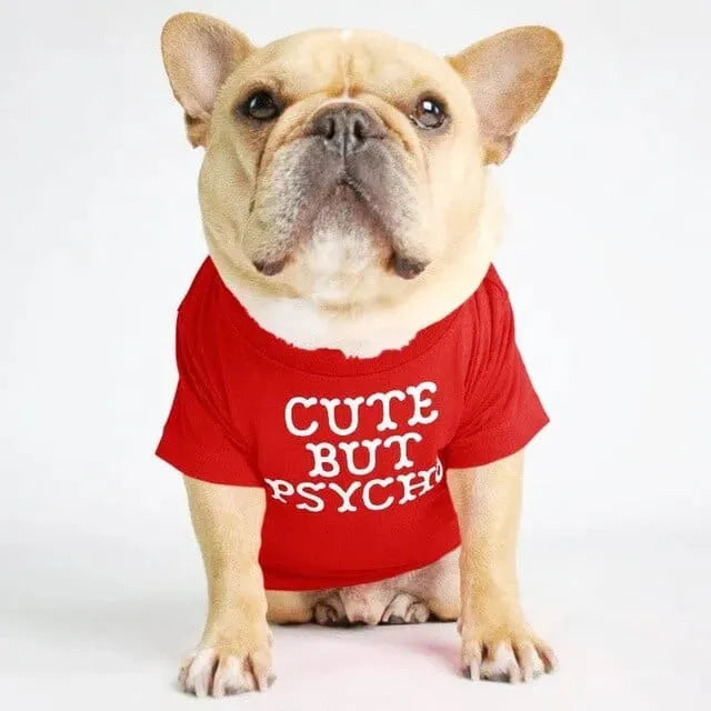 ''Cute But Psycho'' - Graphic Dog T-Shirt red / S The Doxie World