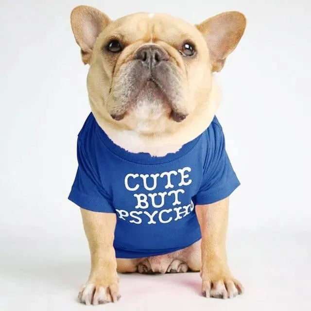 ''Cute But Psycho'' - Graphic Dog T-Shirt blue / S The Doxie World