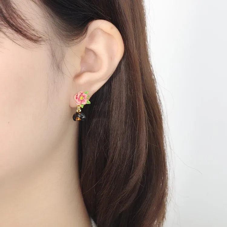 Dachshund And Flower Earrings The Doxie World