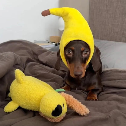 Dachshund Banana Hat yellow The Doxie World