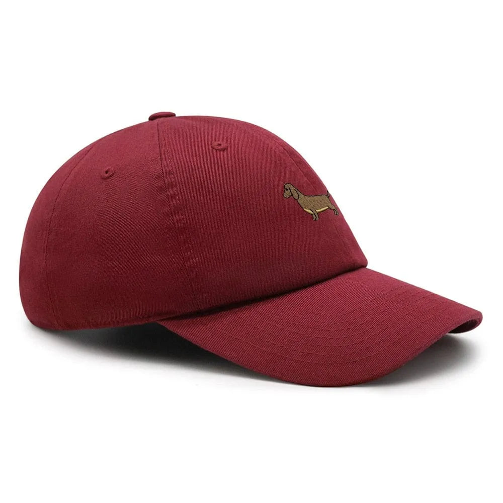 Dachshund Baseball Cap Burgundy / M The Doxie World