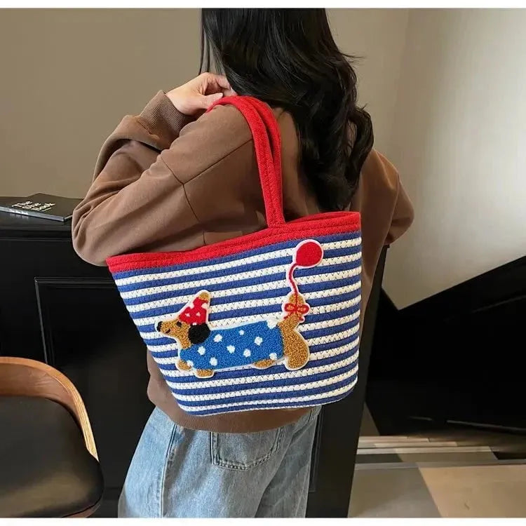Dachshund basket Bag Red The Doxie World
