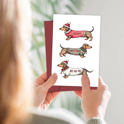 Dachshund Christmas Cards 6-Piece Set The Doxie World