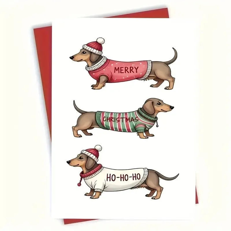 Dachshund Christmas Cards 6-Piece Set The Doxie World