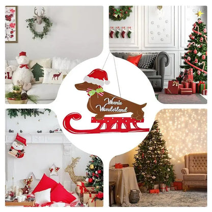 Dachshund Christmas Door Sign The Doxie World